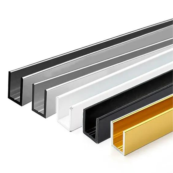 200mm Width Large Aluminum Glass U Channels from China manufacturer